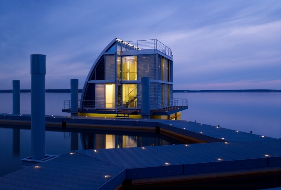 Floating Home in the Lusatian Lake District, Germany