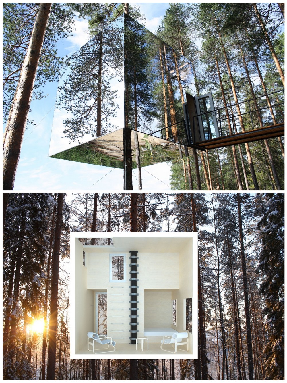 Mirrorcube TreeHotel in Sweden