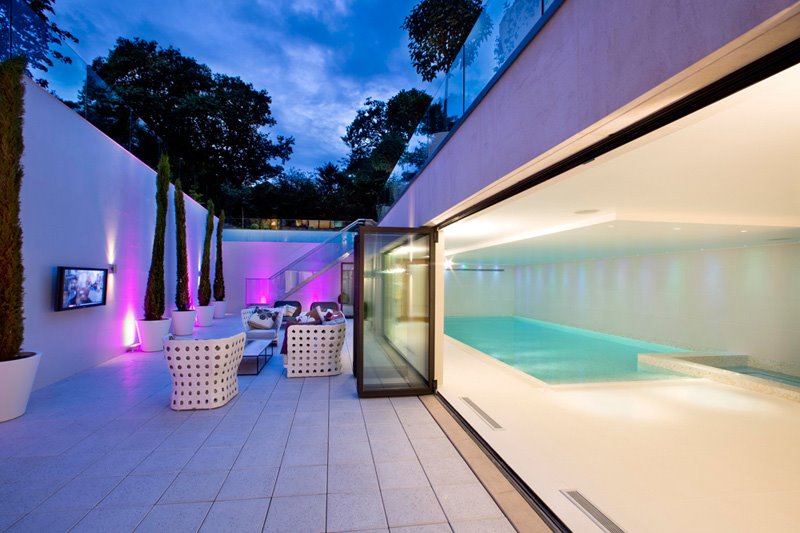 Indoor pool with outdoor living